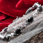 Shungite Bracelet (Size 7.5) in Platinum Overlay Sterling Silver 9.75 Ct, Silver Wt 18.50 Gms