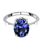 900 White Platinum AAA Tanzanite Solitaire Ring 2.75 Ct