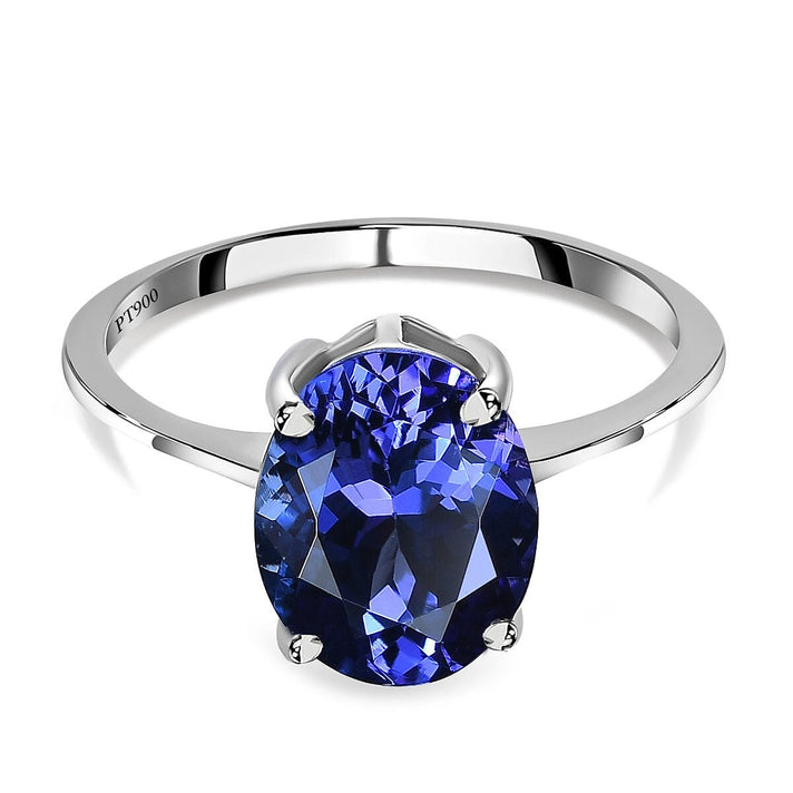 900 White Platinum AAA Tanzanite Solitaire Engagement Ring 2.75 Ct 7273017 1