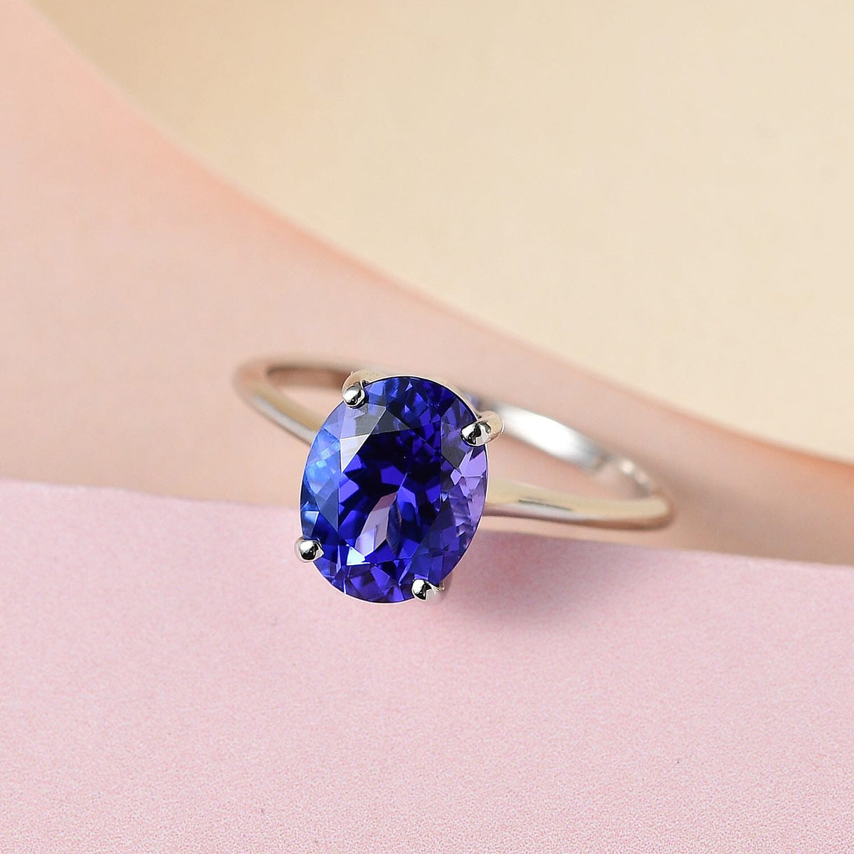 900 White Platinum AAA Tanzanite Solitaire Engagement Ring 2.75 Ct 7273017 1