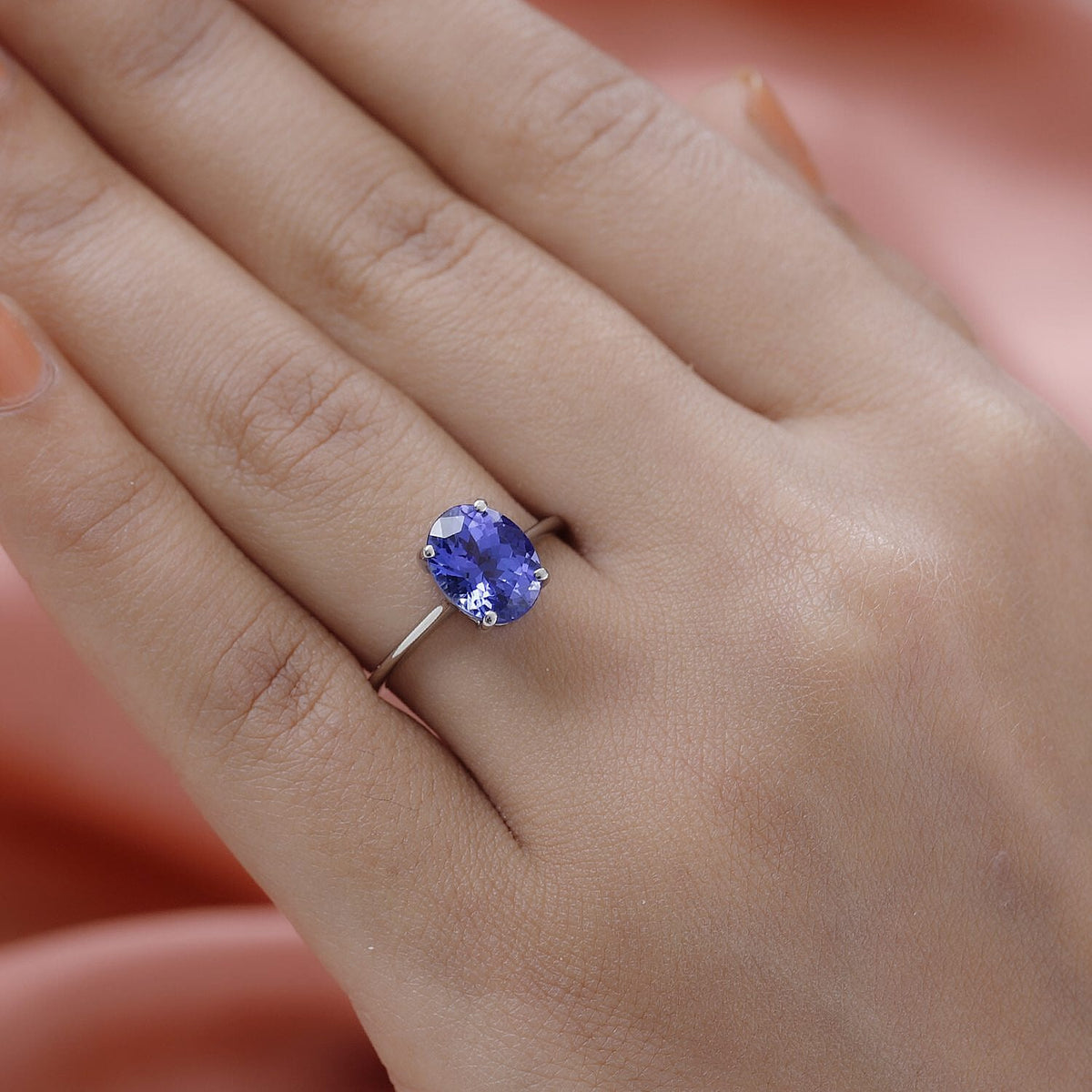 900 White Platinum AAA Tanzanite Solitaire Engagement Ring 2.75 Ct 7273017 2