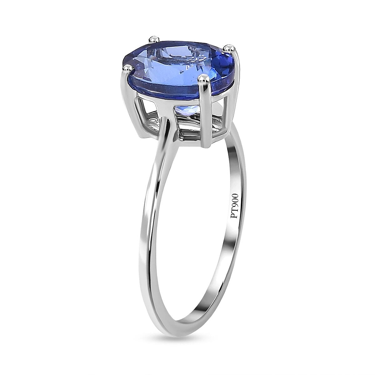 900 White Platinum AAA Tanzanite Solitaire Engagement Ring 2.75 Ct 7273017 3