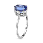 900 White Platinum AAA Tanzanite Solitaire Ring 2.75 Ct