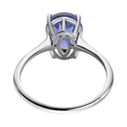 900 White Platinum AAA Tanzanite Solitaire Ring 2.75 Ct