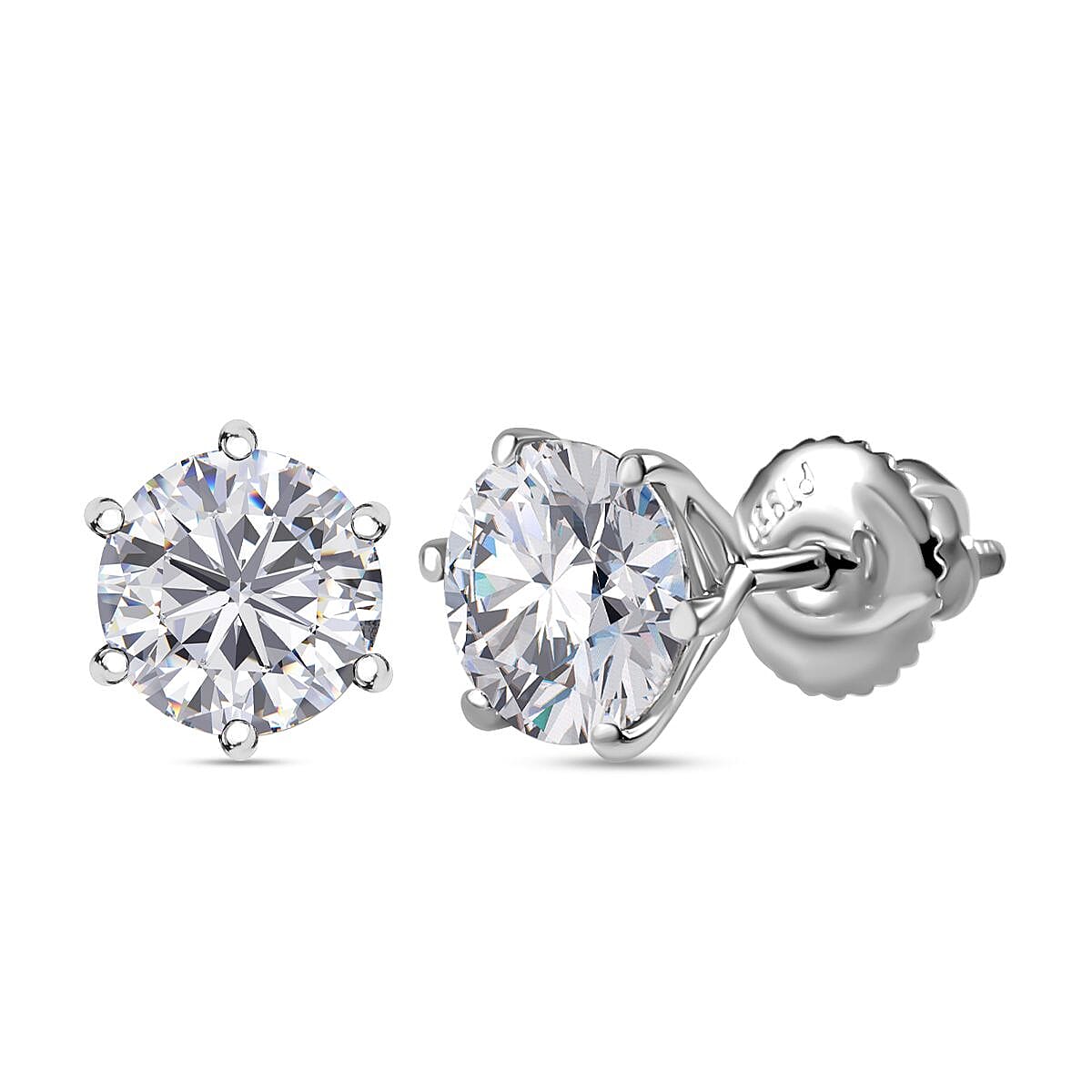 RHAPSODY 1.86 Ct Moissanite Solitaire Earrings in 950 Platinum 7612516 0