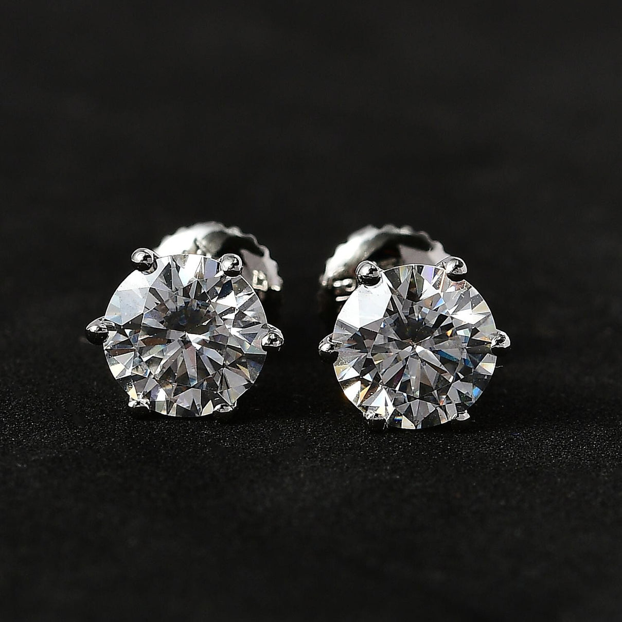 RHAPSODY 1.86 Ct Moissanite Solitaire Earrings in 950 Platinum 7612516 3