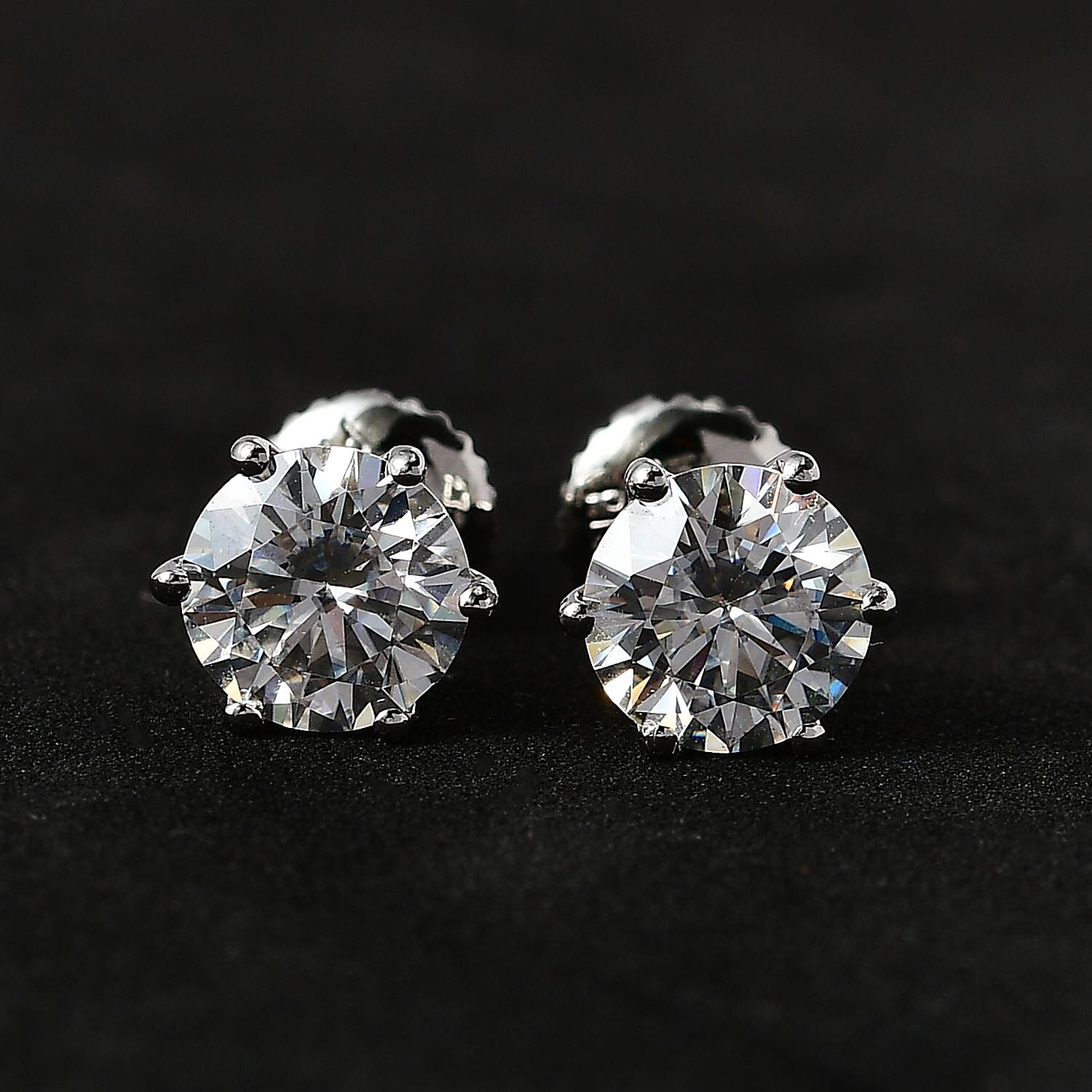 RHAPSODY 1.86 Ct Moissanite Solitaire Earrings in 950 Platinum 7612516 3