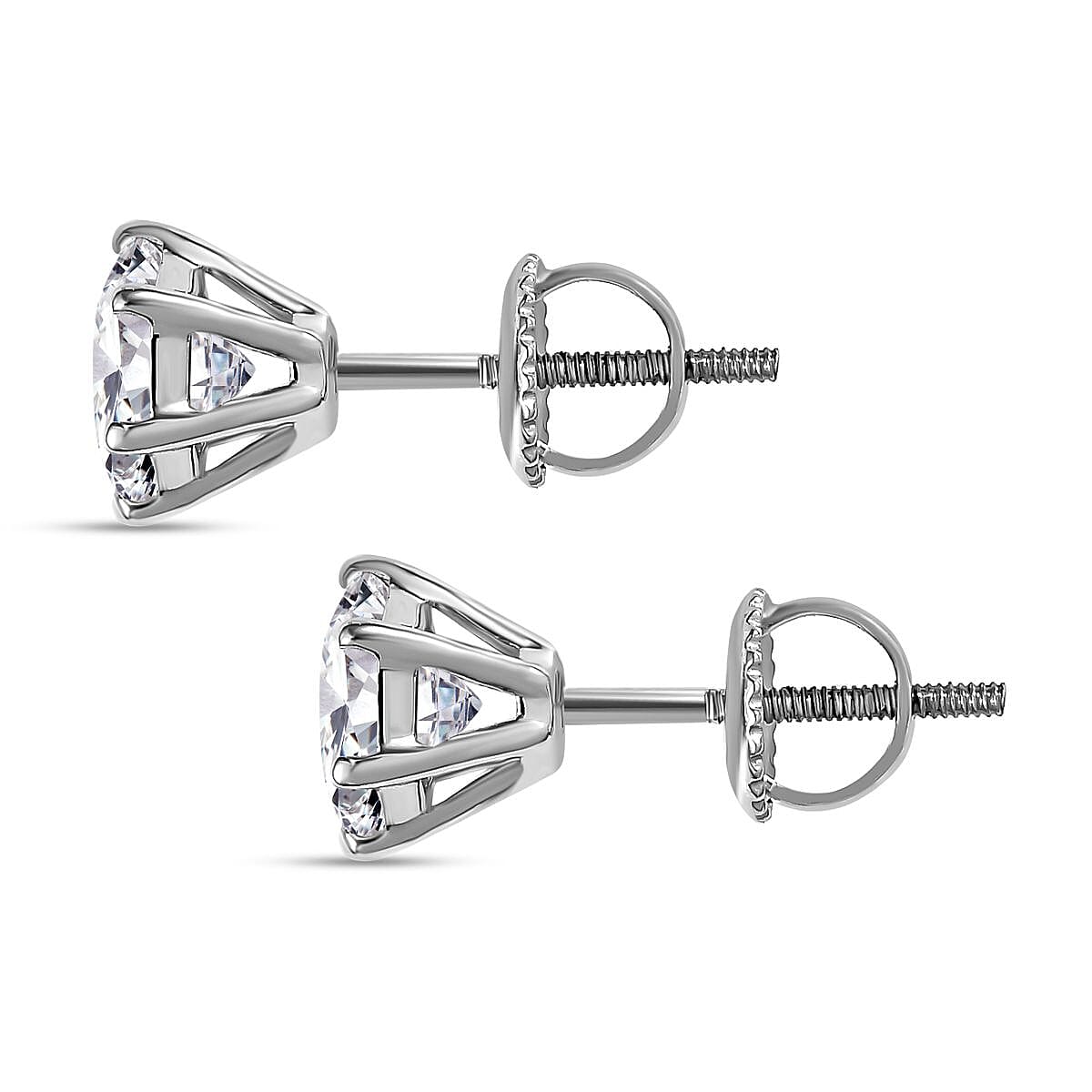 RHAPSODY 1.86 Ct Moissanite Solitaire Earrings in 950 Platinum 7612516 5