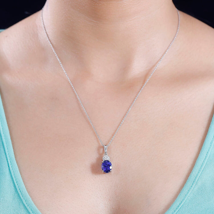 RHAPSODY 950 Platinum AAAA Tanzanite, White Diamond EF, VS Pendant 4.30 Ct. 8087295 2