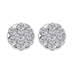 950 Platinum  A  White Diamond  A Earring 0.60 ct,  Platinum Wt. 2.8 Gms  0.600  Ct.