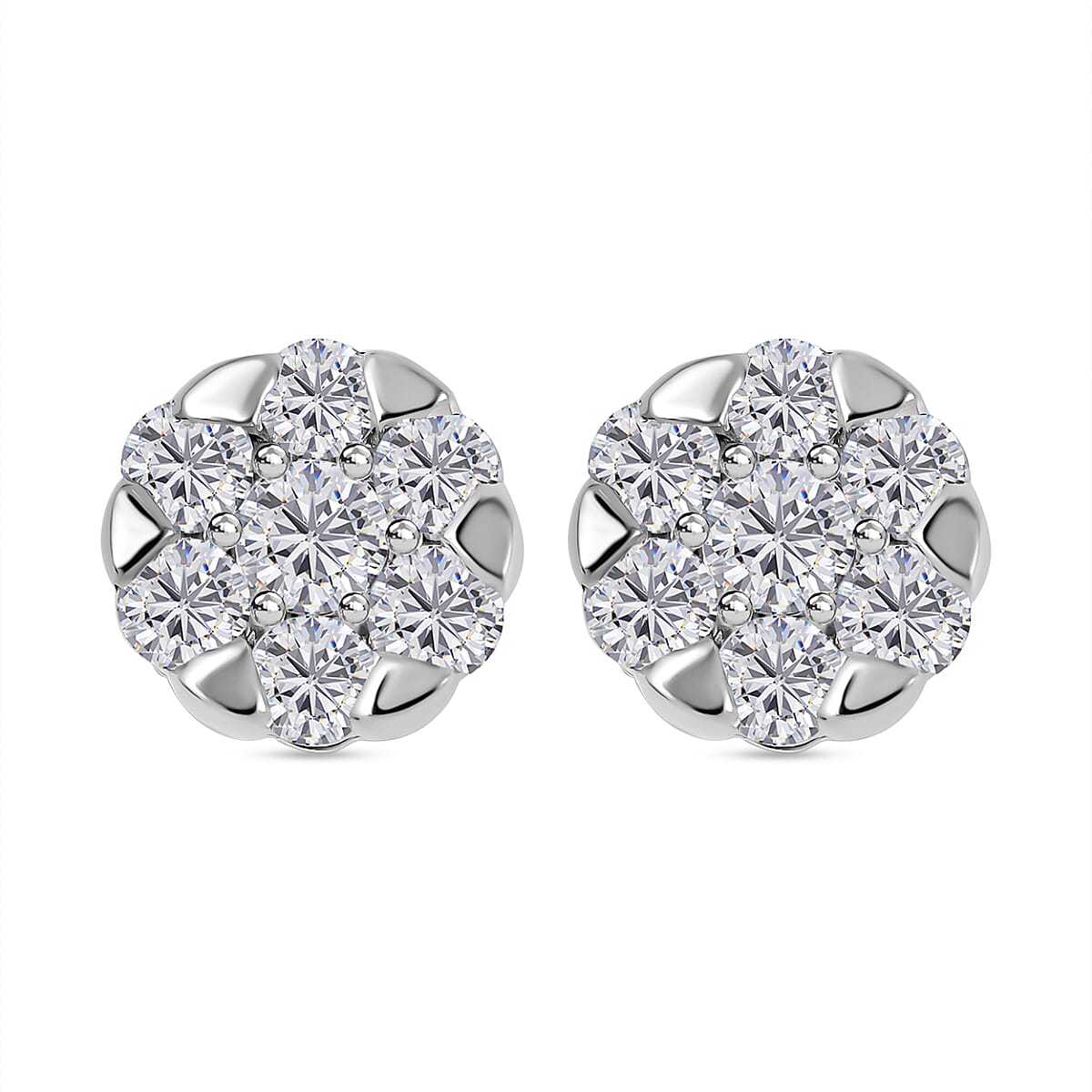0.60 Ct. Diamond Stud Earrings in 950 Platinum, 2.8 Grams 7670036 0
