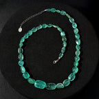 950 Platinum  AAA  Emerald  Necklace (Size - 18) 170.00 ct,  Platinum Wt. 2.54 Gms  174.040  Ct.