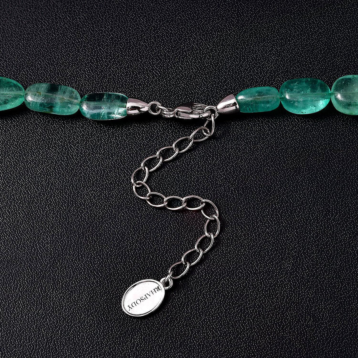 Certified &amp; Appraised 174 Ct. AAAA Emerald Necklace (Size - 18) with Lobster Clasp in 950 Platinum 7672326 5