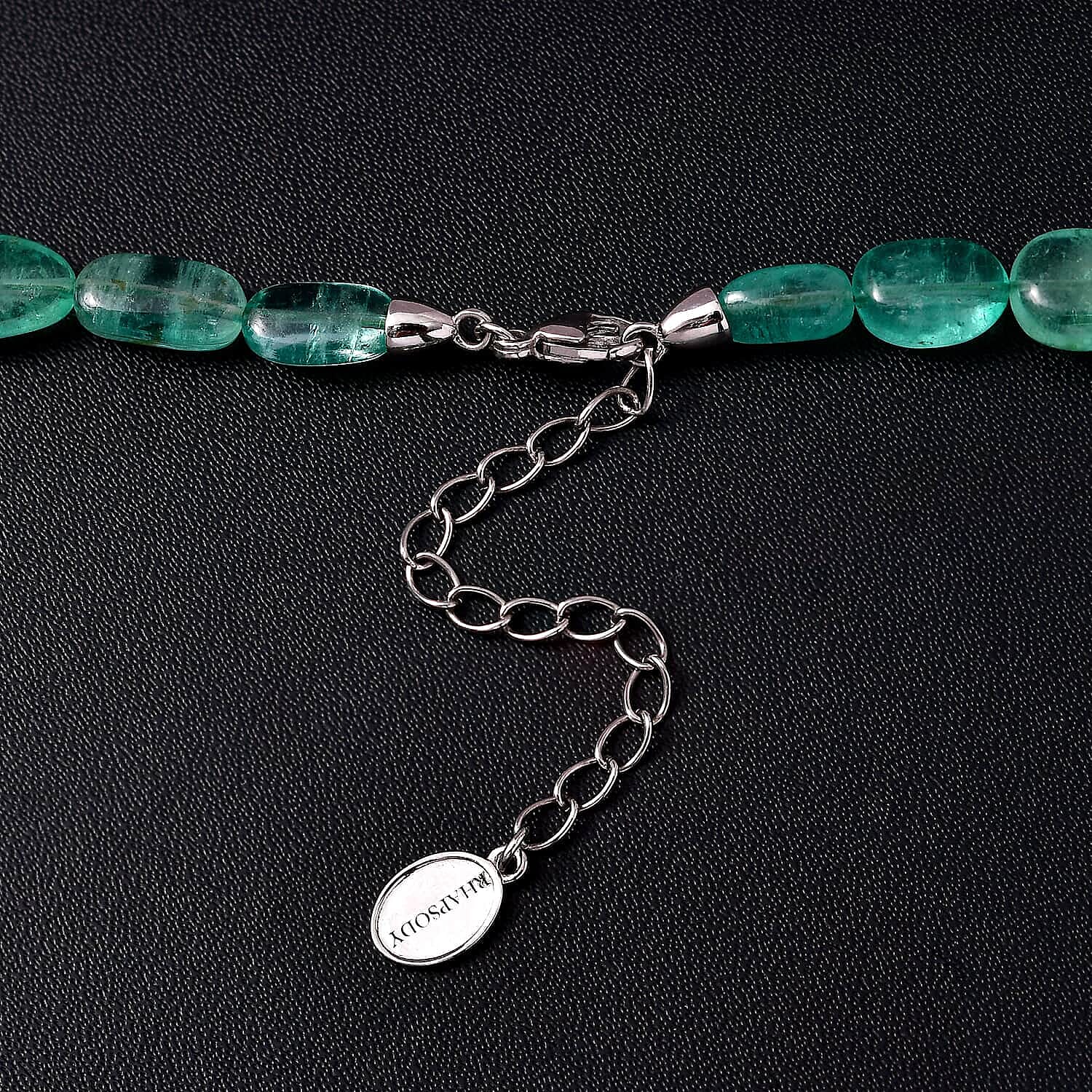 Certified &amp; Appraised 174 Ct. AAAA Emerald Necklace (Size - 18) with Lobster Clasp in 950 Platinum 7672326 5