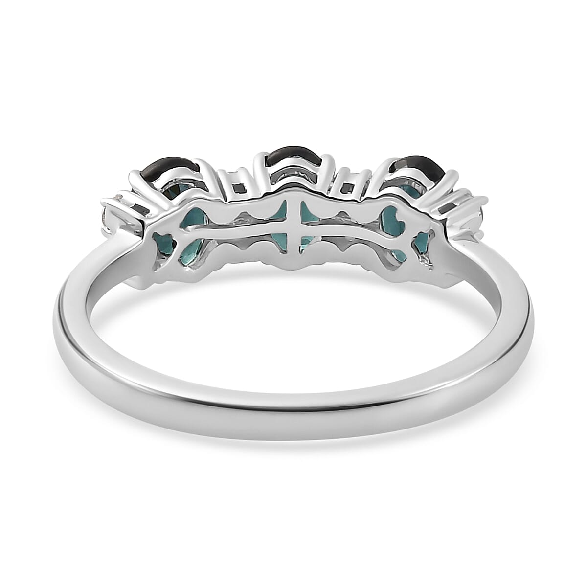 950 White Platinum AAA Mutuca Indicolite &amp; Diamond Ring 1.68 Ct, Plt Wt. 4.44 Gms 7742485 4