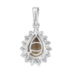 950 Platinum AAA Turkizite & Lab Grown Diamond (VS-E-F) Solitaire Pendant 5.13 Ct.