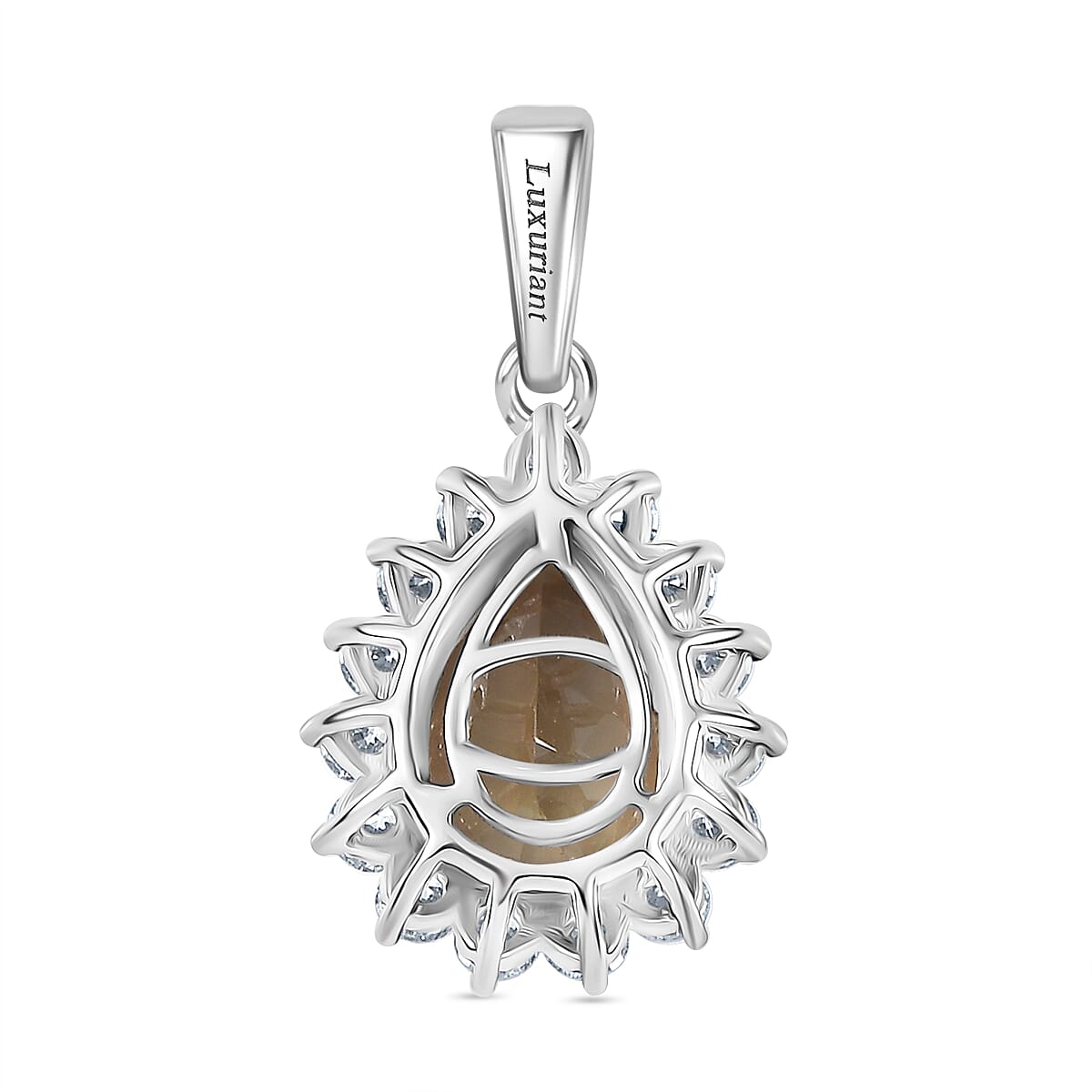 950 Platinum AAA Turkizite &amp; Lab Grown Diamond (VS-E-F) Solitaire Pendant 5.13 Ct. 8071199 4