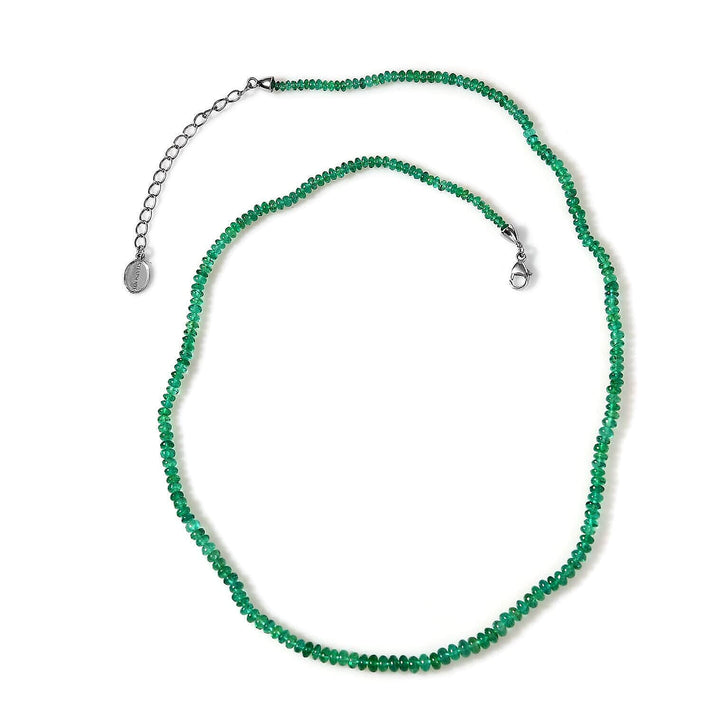 Certified &amp; Appraised 36 Ct. AAAA Emerald Necklace (Size - 18) in 950 Platinum 7669053 1