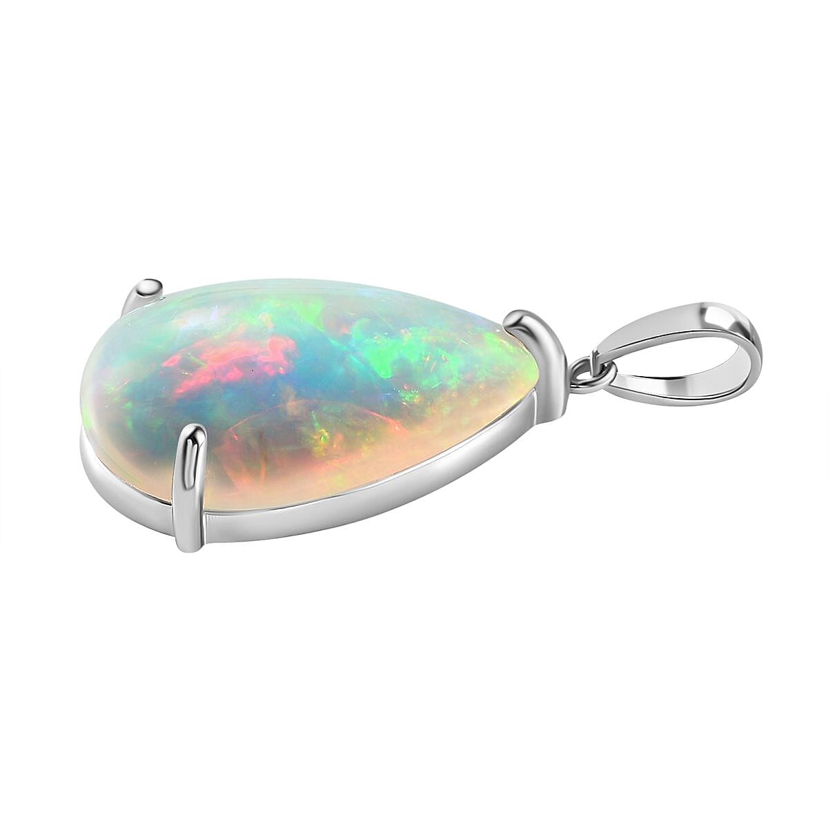 RHAPSODY- 950 Platinum AAAA Ethiopian Welo Opal Solitaire Pendant 11.10 Ct. 7666363 5