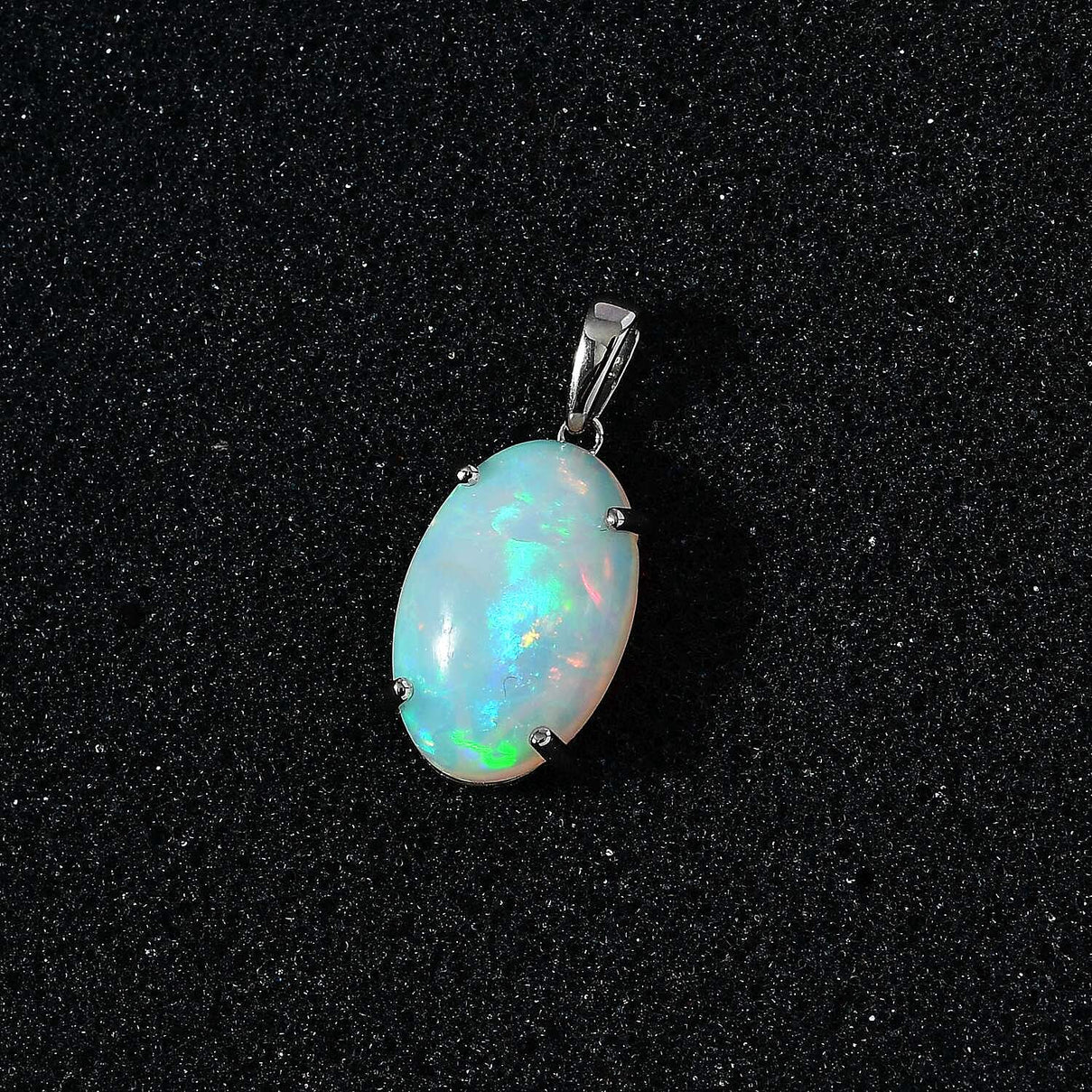 950 Platinum AAAA Ethiopian Welo Opal Solitaire Pendant 10.00 Ct 7676115 4