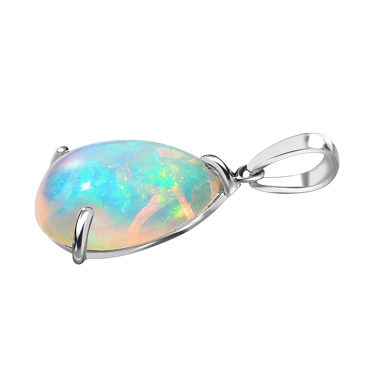 950 Platinum AAAA Ethiopian Welo Opal Solitaire Pendant 9.50 Ct. 7672271 5