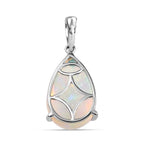 950 Platinum AAAA Ethiopian Welo Opal Solitaire Pendant 9.50 Ct.