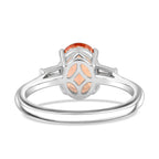 950 Platinum  AAAA  Imperial Topaz   White Diamond  VS Ring 3.30 ct,  Platinum Wt. 5.21 Gms  3.300  Ct.