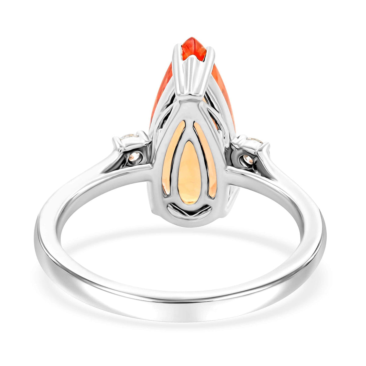Appraised and Certified RHAPSODY 950 Platinum AAAA Imperial Topaz White Diamond VS Ring 5.4 Ct. 7840283 4