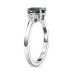 AAAA Mutuca Indicolite and Diamond (VS - EF) Solitaire Ring in 950 Platinum 1.19  Ct.
