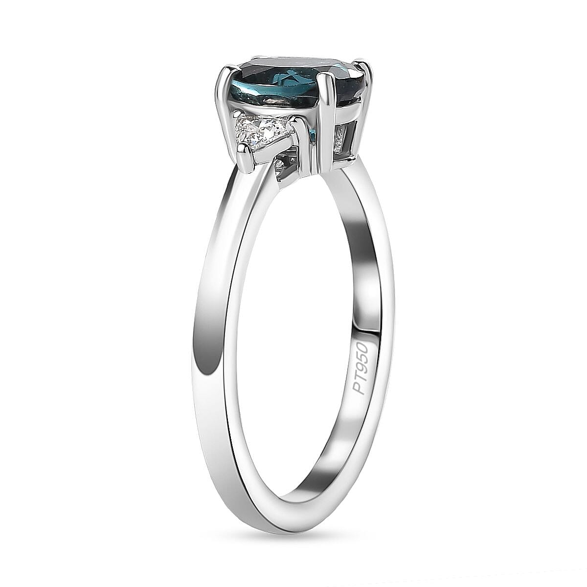 RHAPSODY 950 Platinum AAAA Mutuca Indicolite and Diamond (VS - EF) Solitaire Ring, 1.19 Ct. 7795400 3