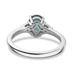 AAAA Mutuca Indicolite and Diamond (VS - EF) Solitaire Ring in 950 Platinum 1.19  Ct.