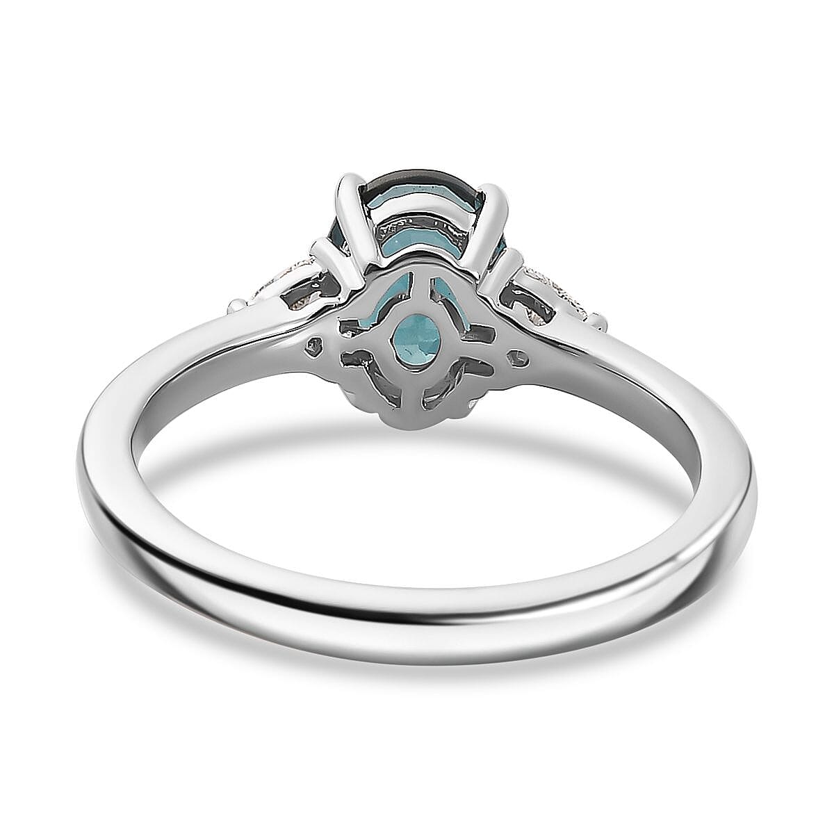RHAPSODY 950 Platinum AAAA Mutuca Indicolite and Diamond (VS - EF) Solitaire Ring, 1.19 Ct. 7795400 4