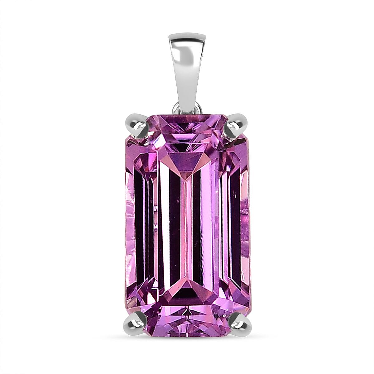 RHAPSODY - 950 Platinum AAAA Patroke Kunzite Solitaire Pendant 10.000 Ct, Platinum Wt. 3.60 Gms. 8025211 0