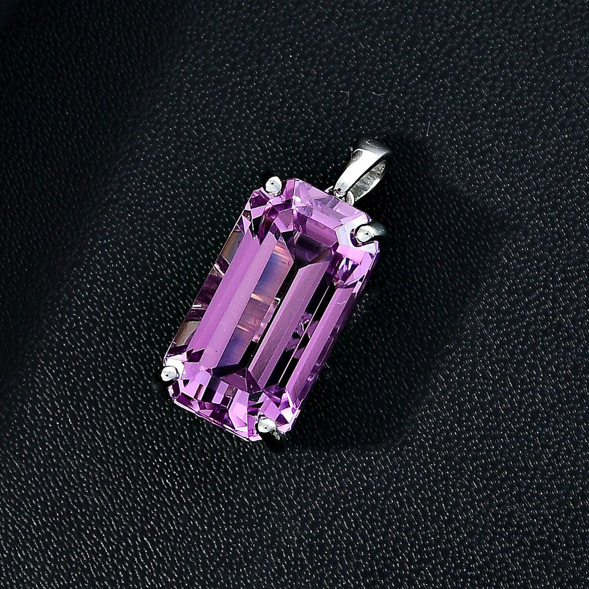 RHAPSODY - 950 Platinum AAAA Patroke Kunzite Solitaire Pendant 10.000 Ct, Platinum Wt. 3.60 Gms. 8025211 1