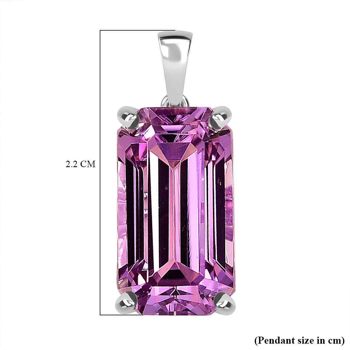 RHAPSODY - 950 Platinum AAAA Patroke Kunzite Solitaire Pendant 10.000 Ct, Platinum Wt. 3.60 Gms. 8025211 5