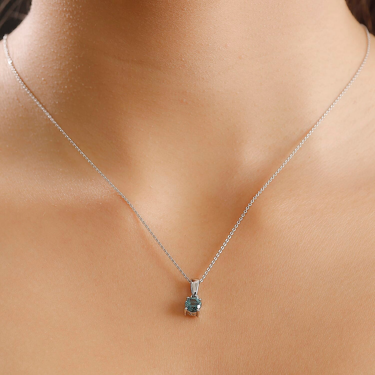RHAPSODY 950 Platinum AAAA Lagoon Tourmaline Solitaire Pendant 0.80 ct. 7968924 1