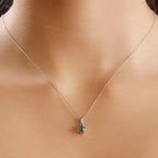 Rhapsody 950 Platinum AAAA Lagoon Tourmaline (0.80ct) Solitaire Pendant, 1.35 Gms