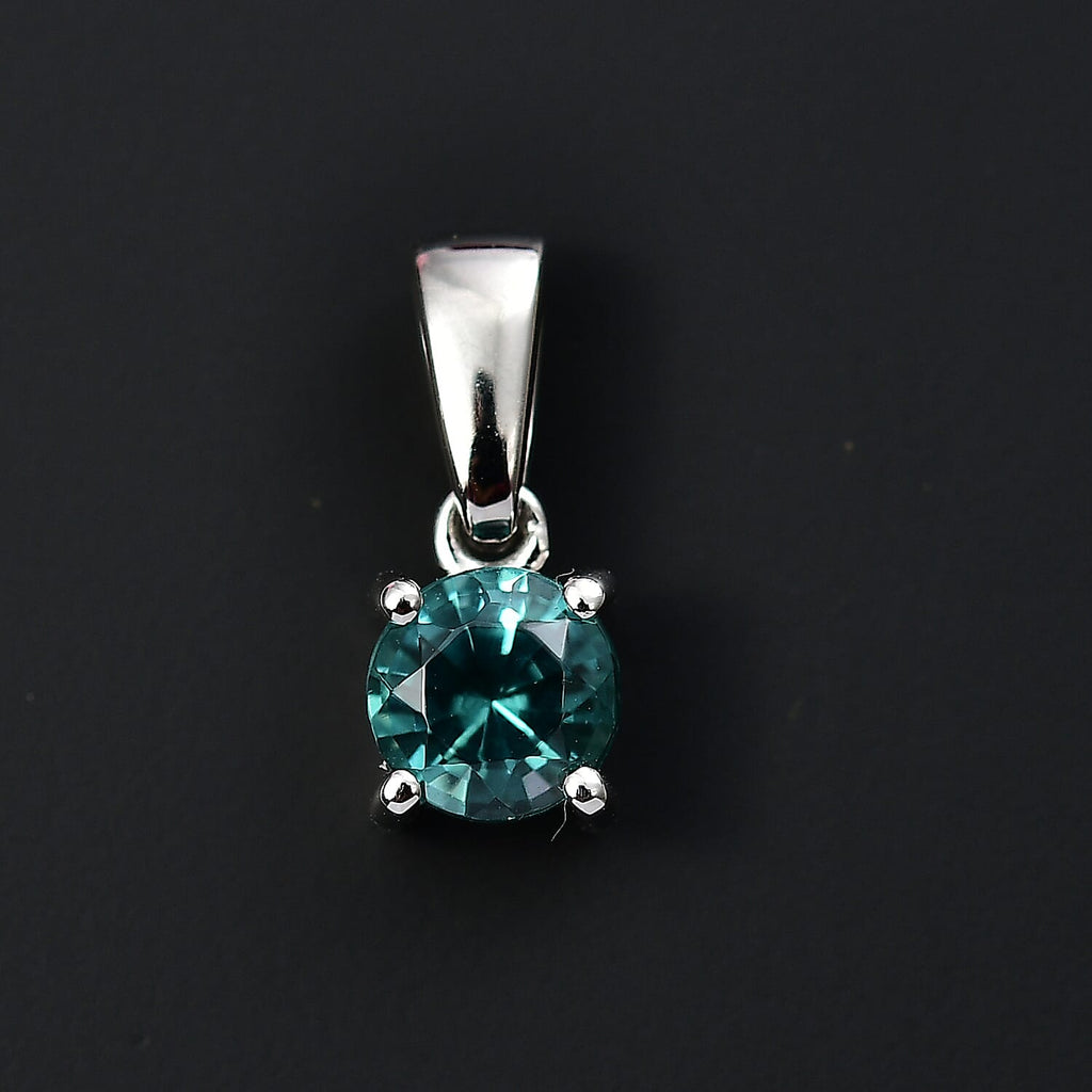 Rhapsody 950 Platinum AAAA Lagoon Tourmaline (0.80ct) Solitaire Pendant, 1.35 Gms