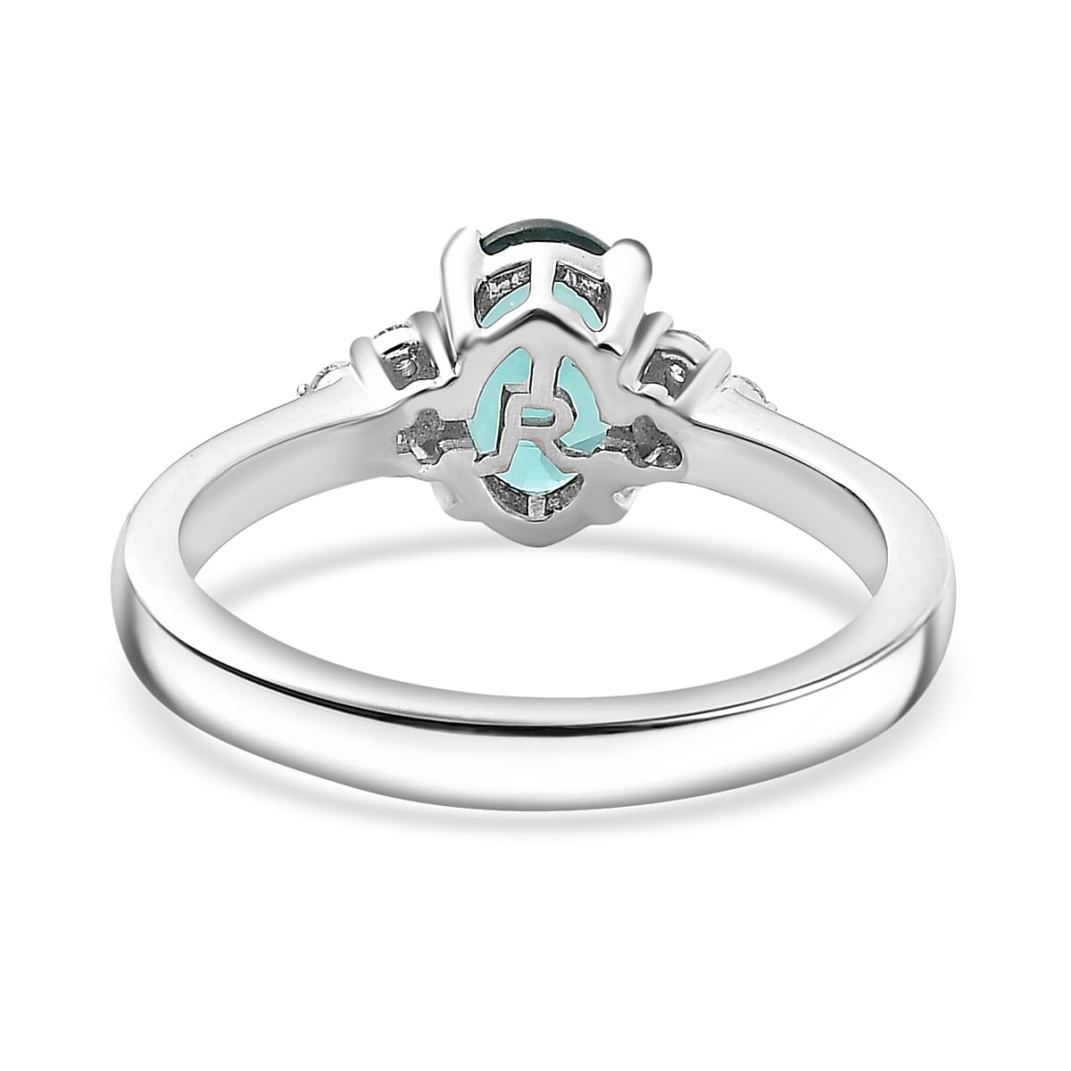 RHAPSODY 950 Platinum AAAA Lagoon Tourmaline and White Diamond (VS-E/F) Ring 1.19 Ct 7948687 5