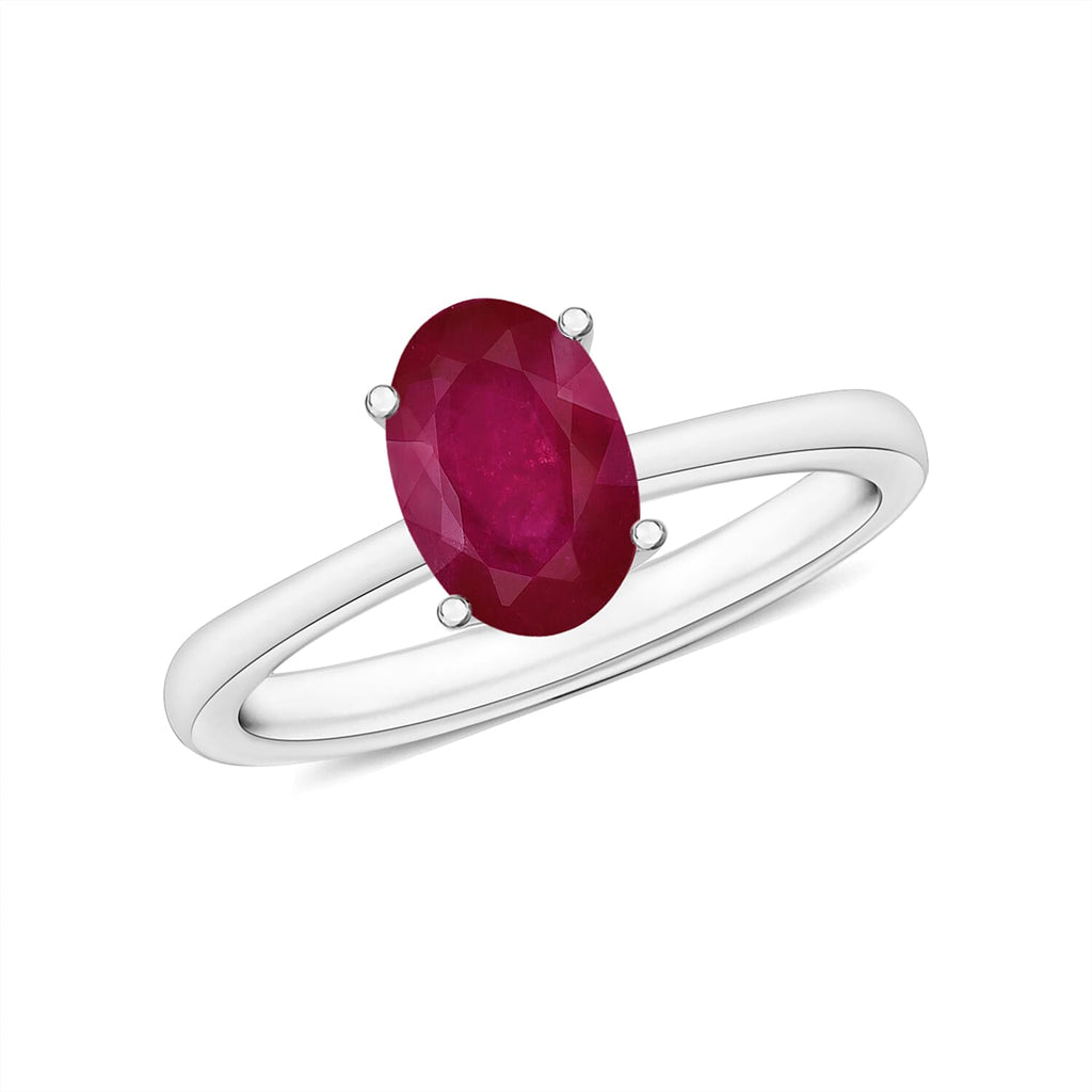 950 Platinum  AAAA  Mozambique Ruby  Solitaire Ring 1.10 ct,  Platinum Wt. 5.5 Gms  1.100  Ct.