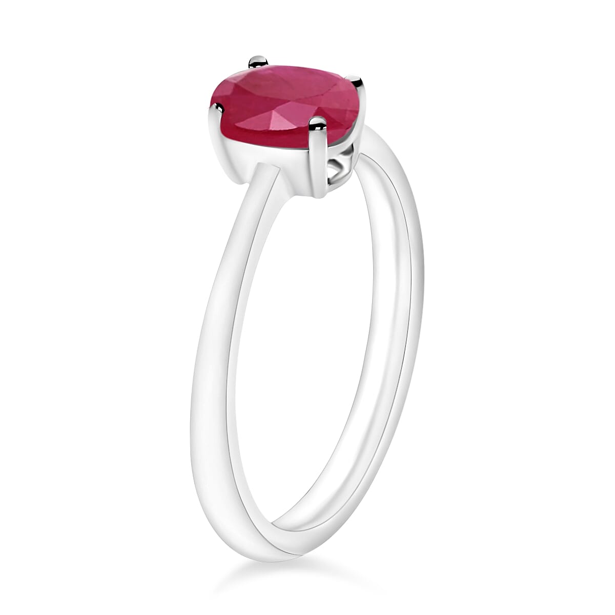 950 Platinum AAAMozambique Ruby Solitaire Ring in Platinum Wt. 5.5 grams, 1.10 Ct 8001941 2