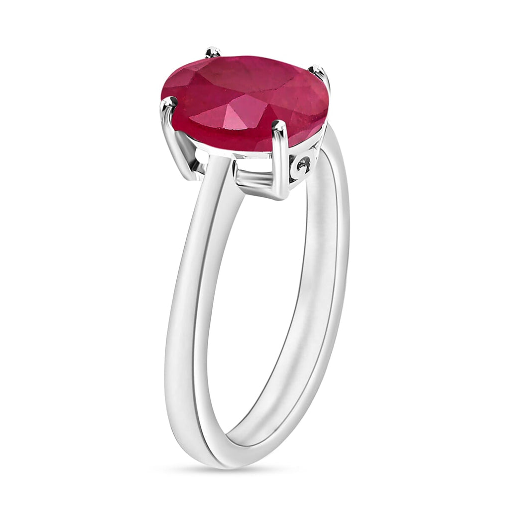 950 Platinum  AAAA  Mozambique Ruby  Solitaire Ring 2.60 ct,  Platinum Wt. 5.5 Gms  2.600  Ct.