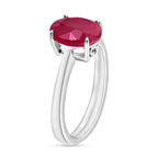 950 Platinum  AAAA  Mozambique Ruby  Solitaire Ring 2.60 ct,  Platinum Wt. 5.5 Gms  2.600  Ct.