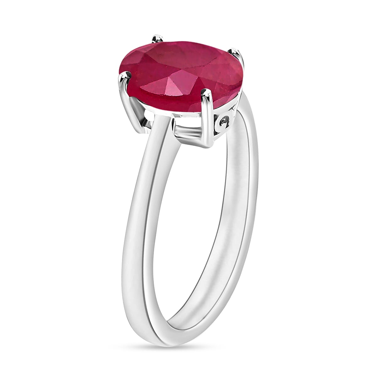 950 Platinum AAAMozambique Ruby Solitaire Ring in Platinum Wt. 5.5 grams, 2.60 Ct 8002281 2