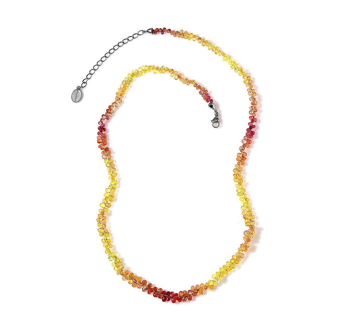 Certified &amp; Appraised 56.6 Ct. AAAA Multi Sapphire Necklace (Size - 18) with Lobster Clasp in 950 Platinum 7669159 1