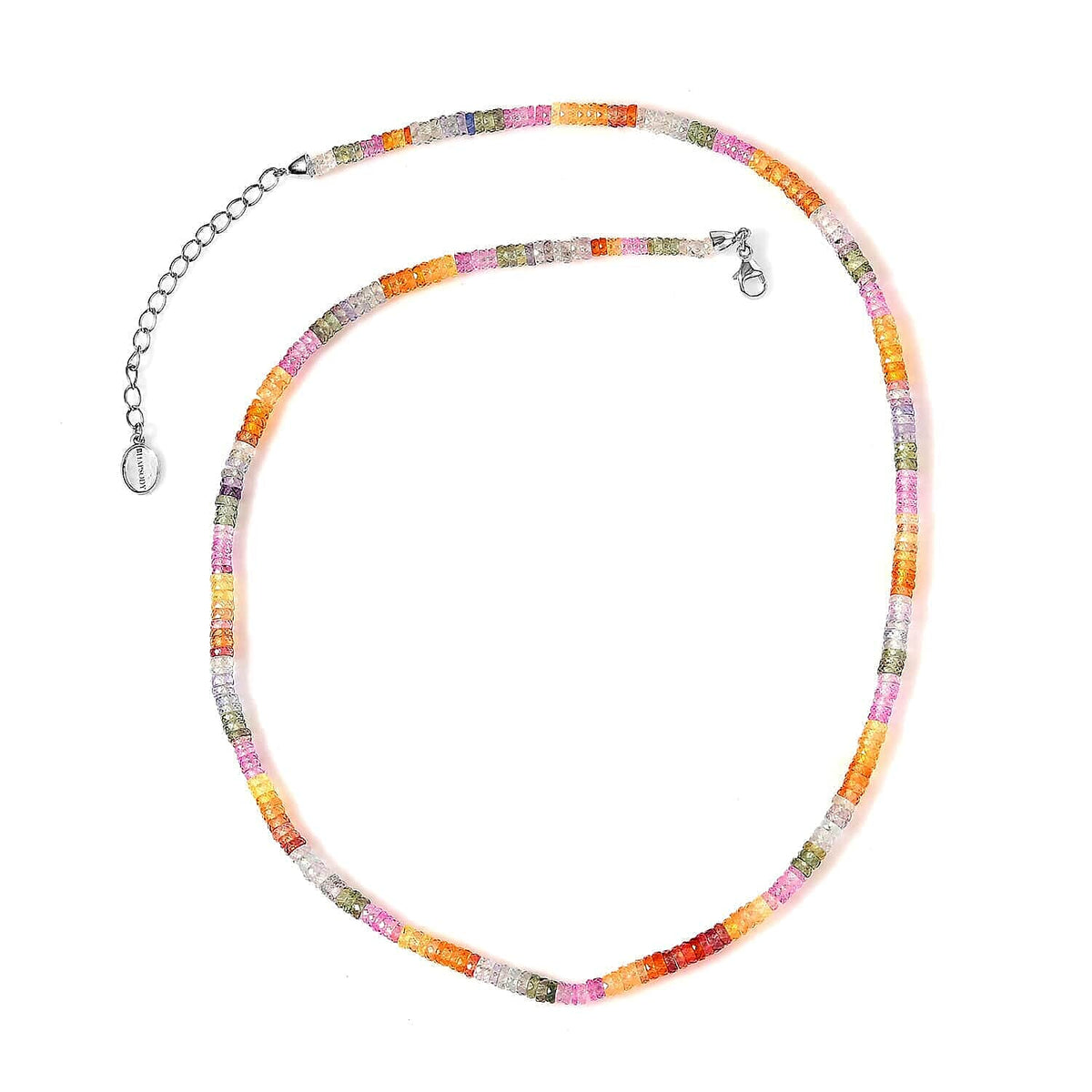 Appraised and Certified 950 Platinum AAAA Multi Sapphire Necklace (Size - 18) 63.23 Ct. 7669180 0