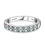 RHAPSODY 950 Platinum AAAA Paraiba Tourmaline, White Diamond (VS-E-F) Band Ring