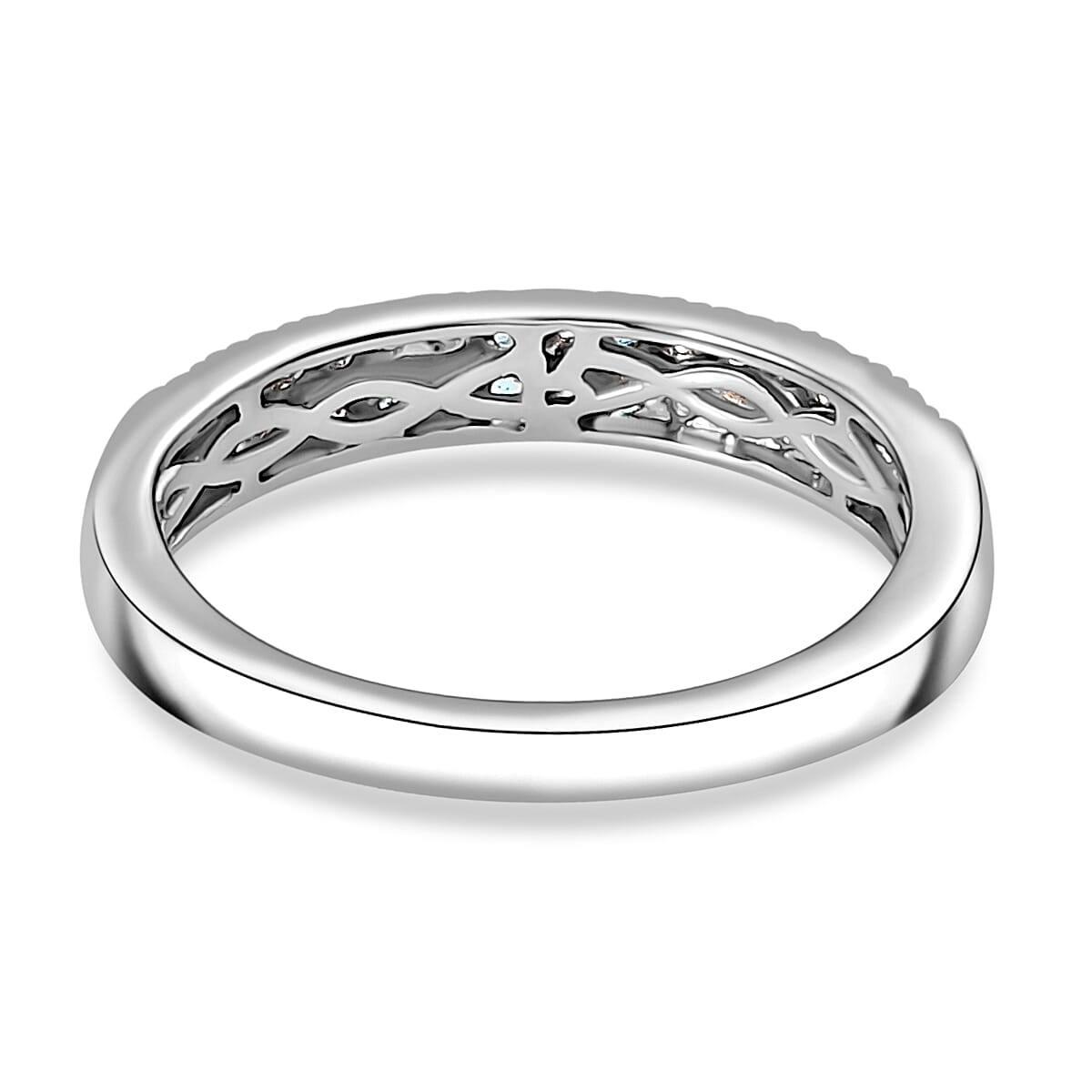 RHAPSODY 950 Platinum AAAA Paraiba Tourmaline, White Diamond (VS-E-F) Band Ring 7951735 4