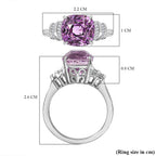 RHAPSODY- 950 Platinum AAAA Patroke Kunzite Diamond Ring 5.62 Ct, Platinum Wt. 5.95 GM