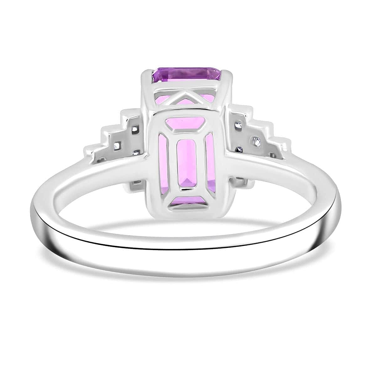 950 Platinum  AAAA  Patroke Kunzite   White Diamond  VS Ring 4.85 pc,  Platinum Wt. 6.6 Gms  4.850  Ct. 7953835 4